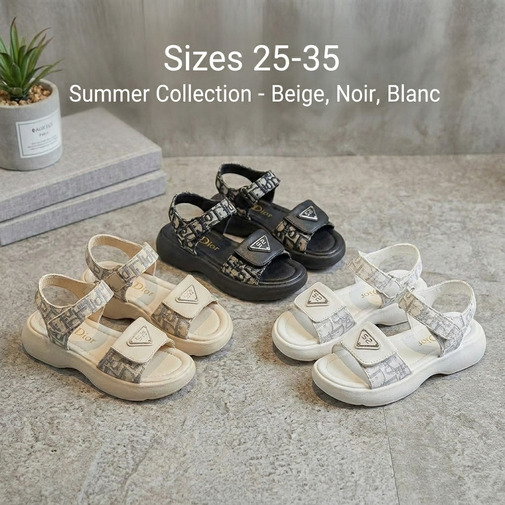 Sandales Chic Fille – Élégance d’Été Inspirée Dior