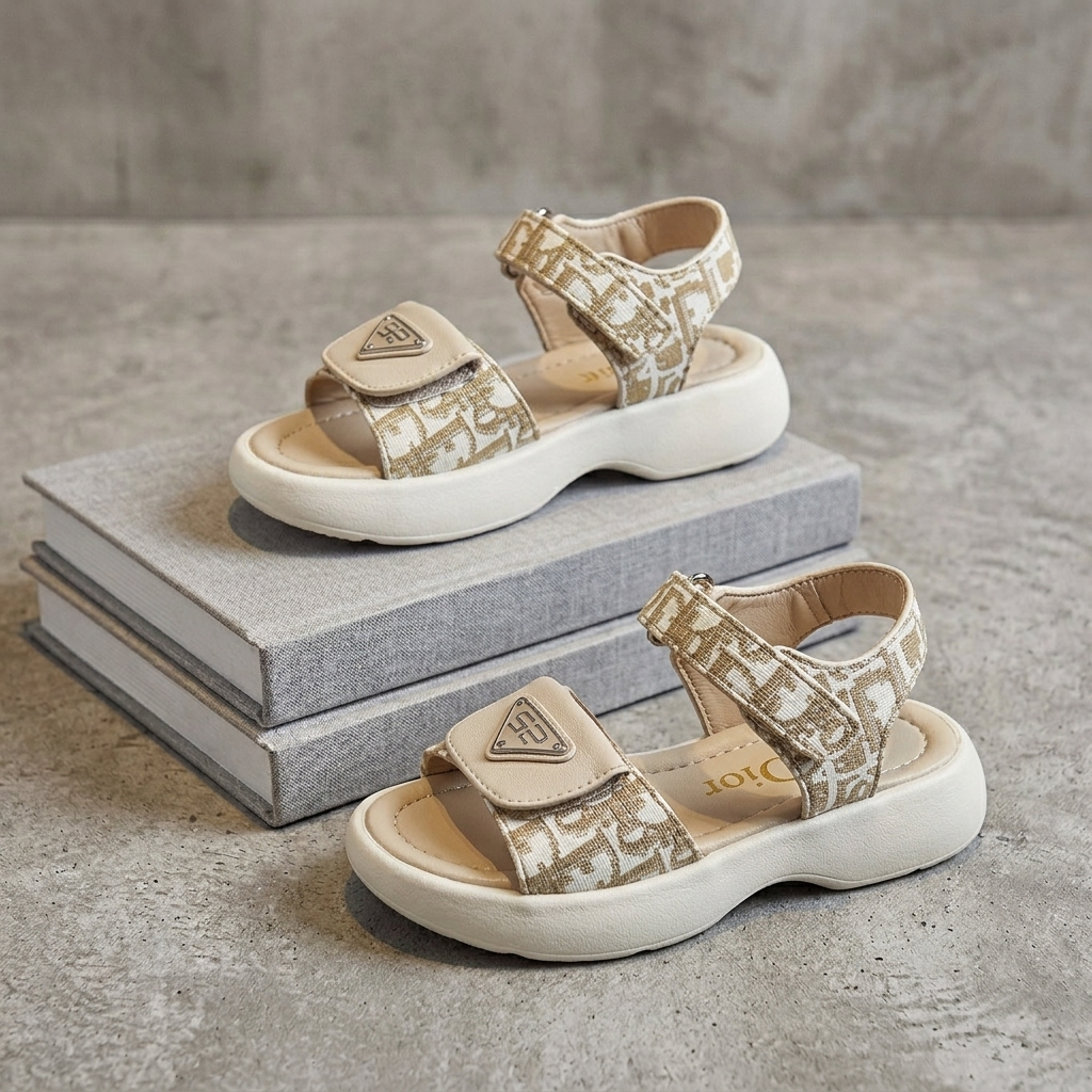 Sandales Chic Fille – Élégance d’Été Inspirée Dior
