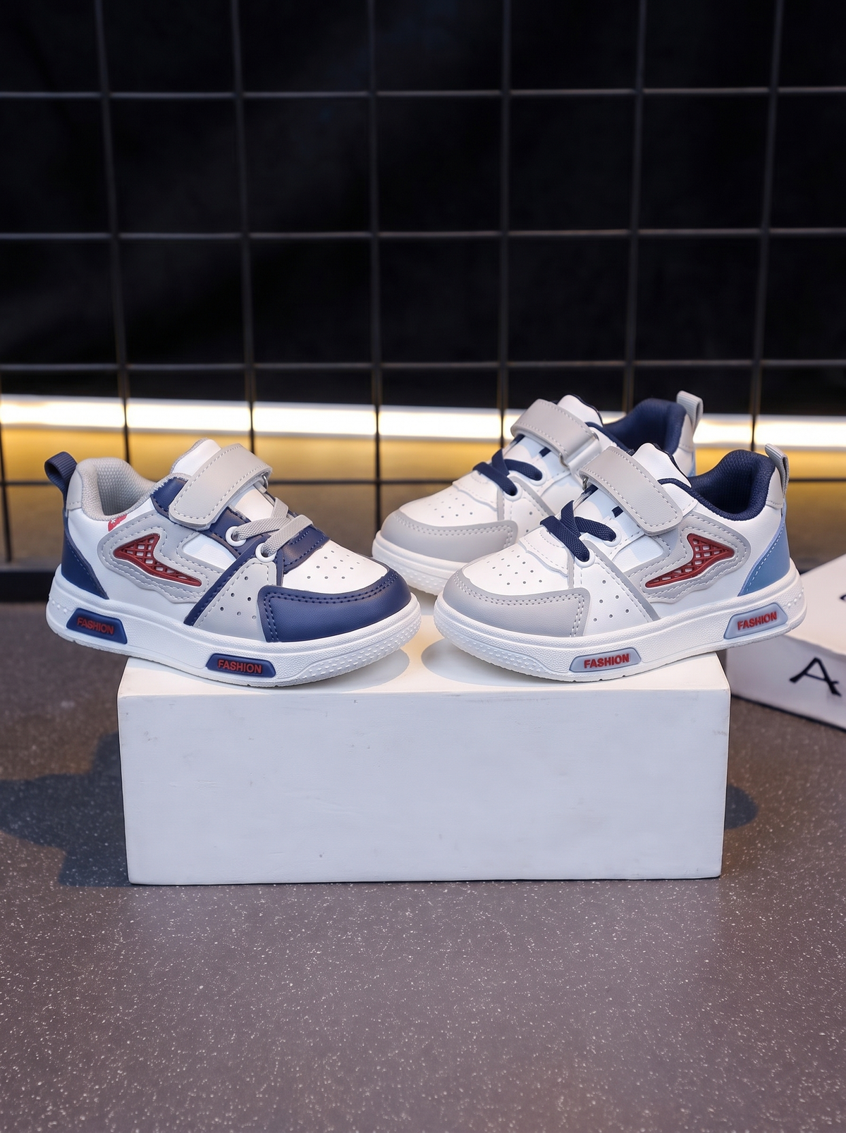 Basket Air Confort Junior Mama & Moi - duo bleu marine bleu clair