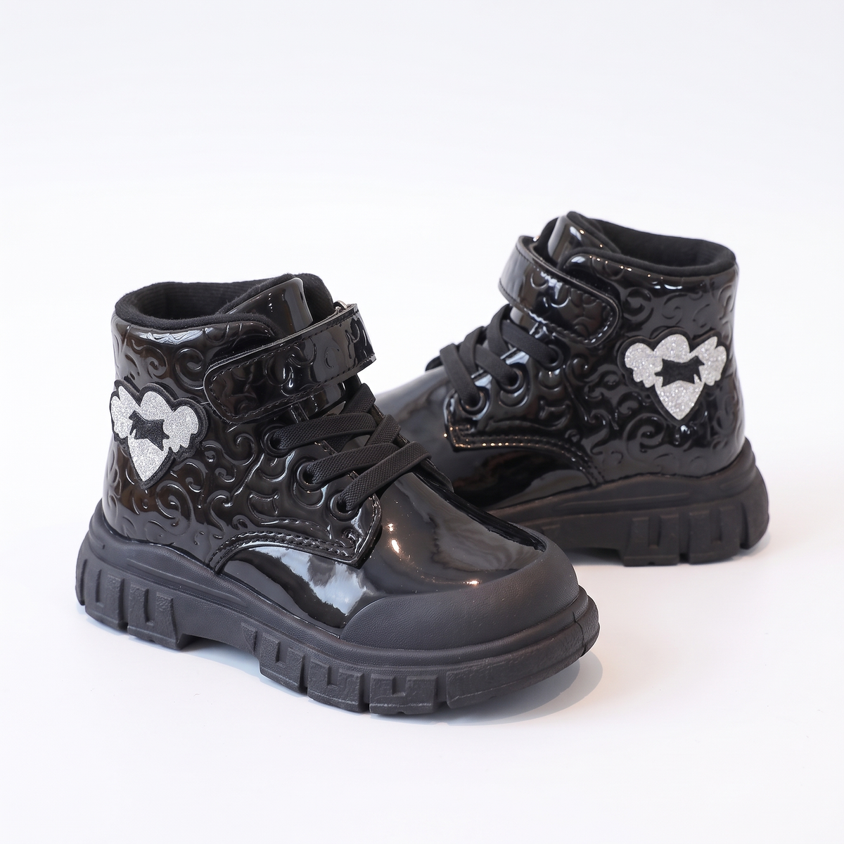 Bottines Fille Vernies Motif 02  — Doublées & Chic | 3 Couleurs