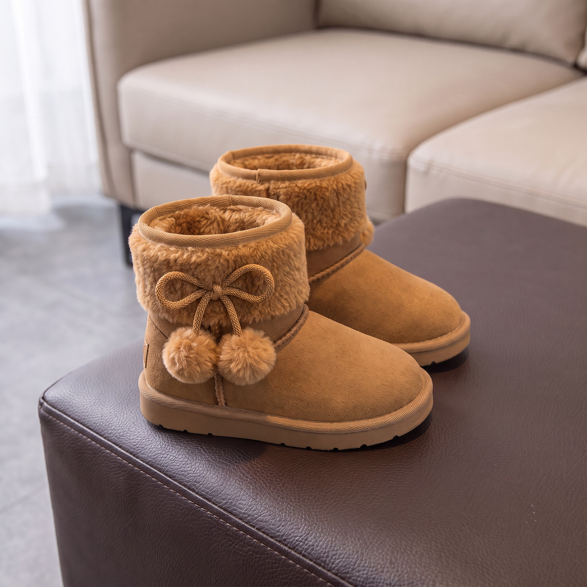 Bottes Fourrées Fille Maman & Moi - Camel - profil