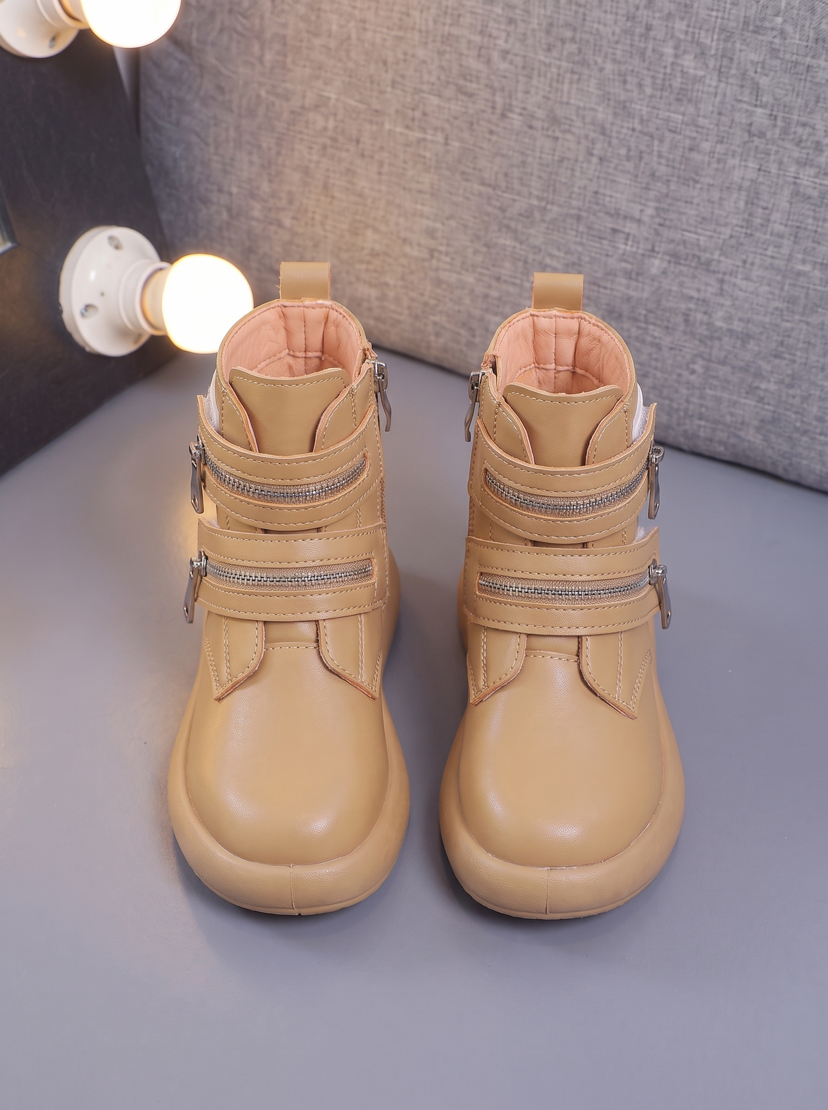 Boots Cloud Zip Fille Maman & Moi - Marron - studio vue de dessus