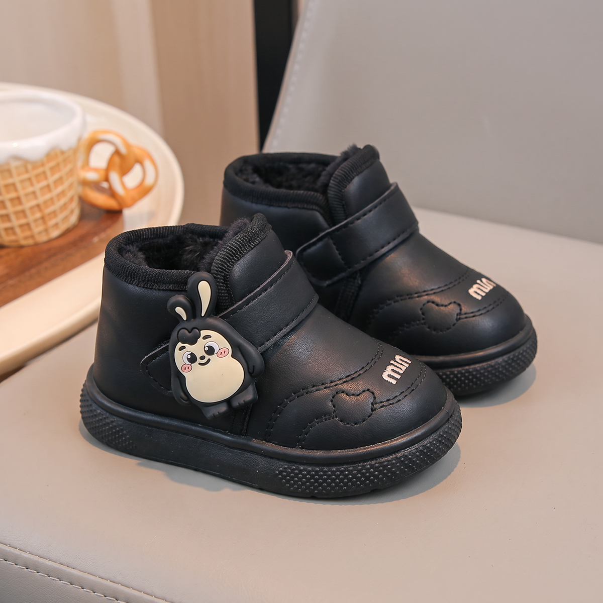 Bottes Fille Bunny Maman & Moi - Noir profil