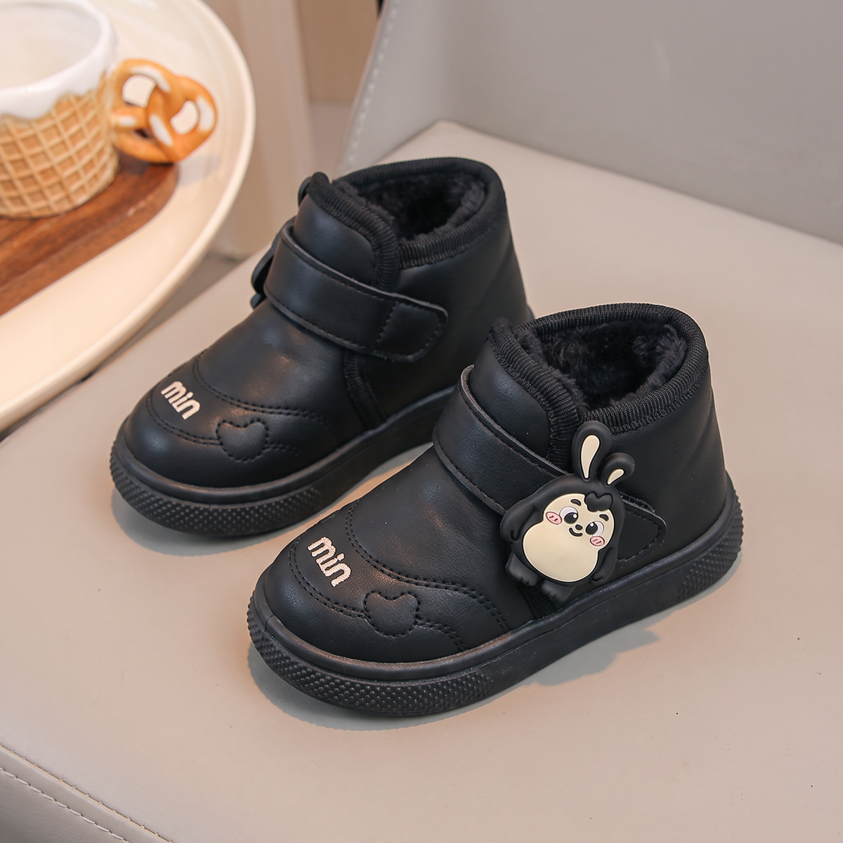 Bottes Fille Bunny Maman & Moi - Noir trois quarts