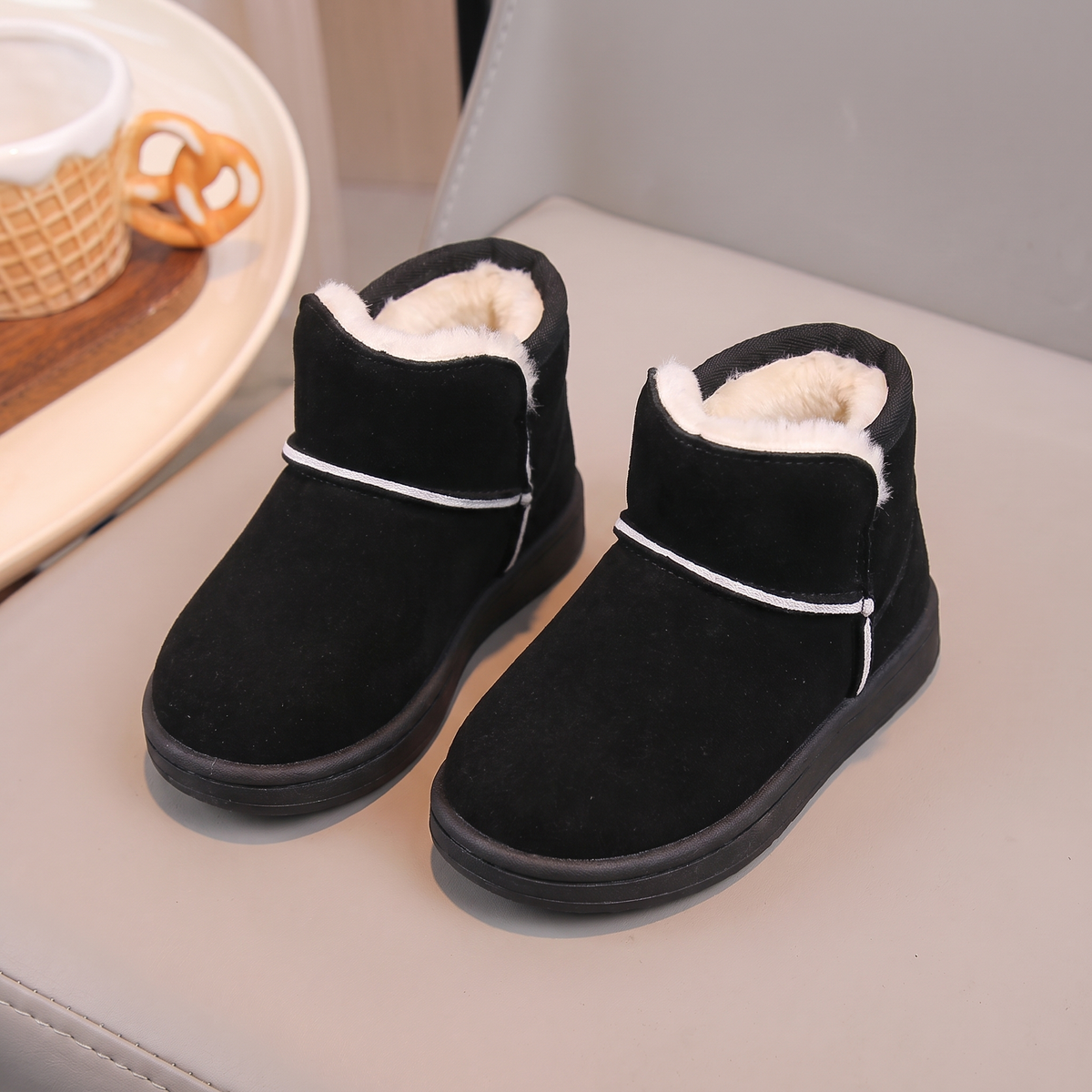 Bottes Bébé Cocoon Maman & Moi - Noir trois quarts