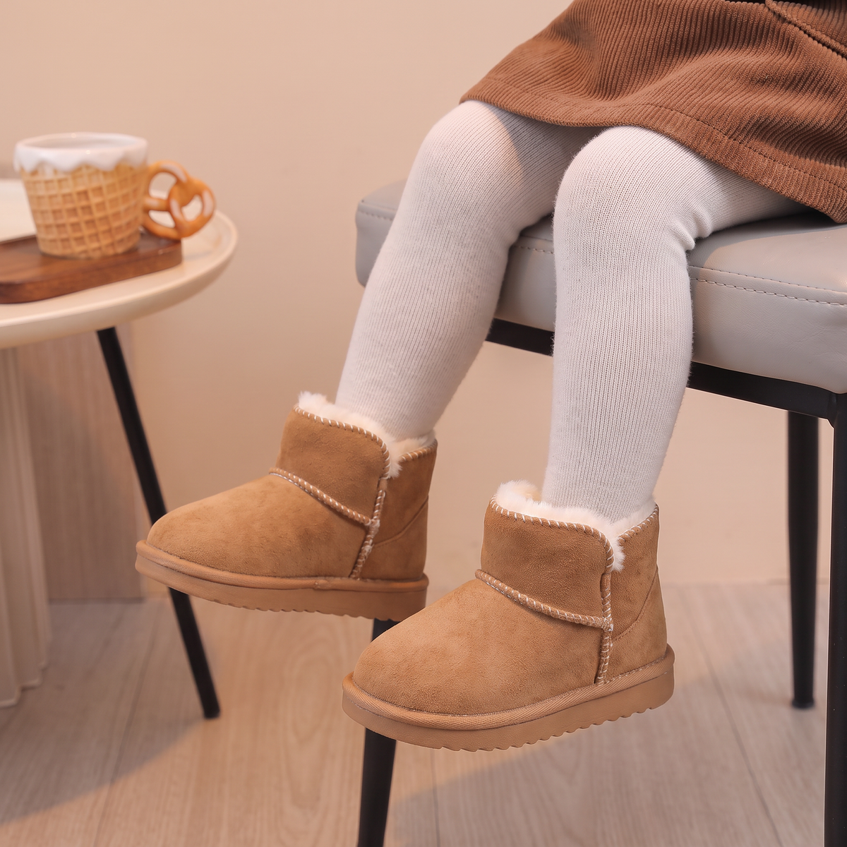 Bottes Bébé Cocoon Maman & Moi - Camel portees droite